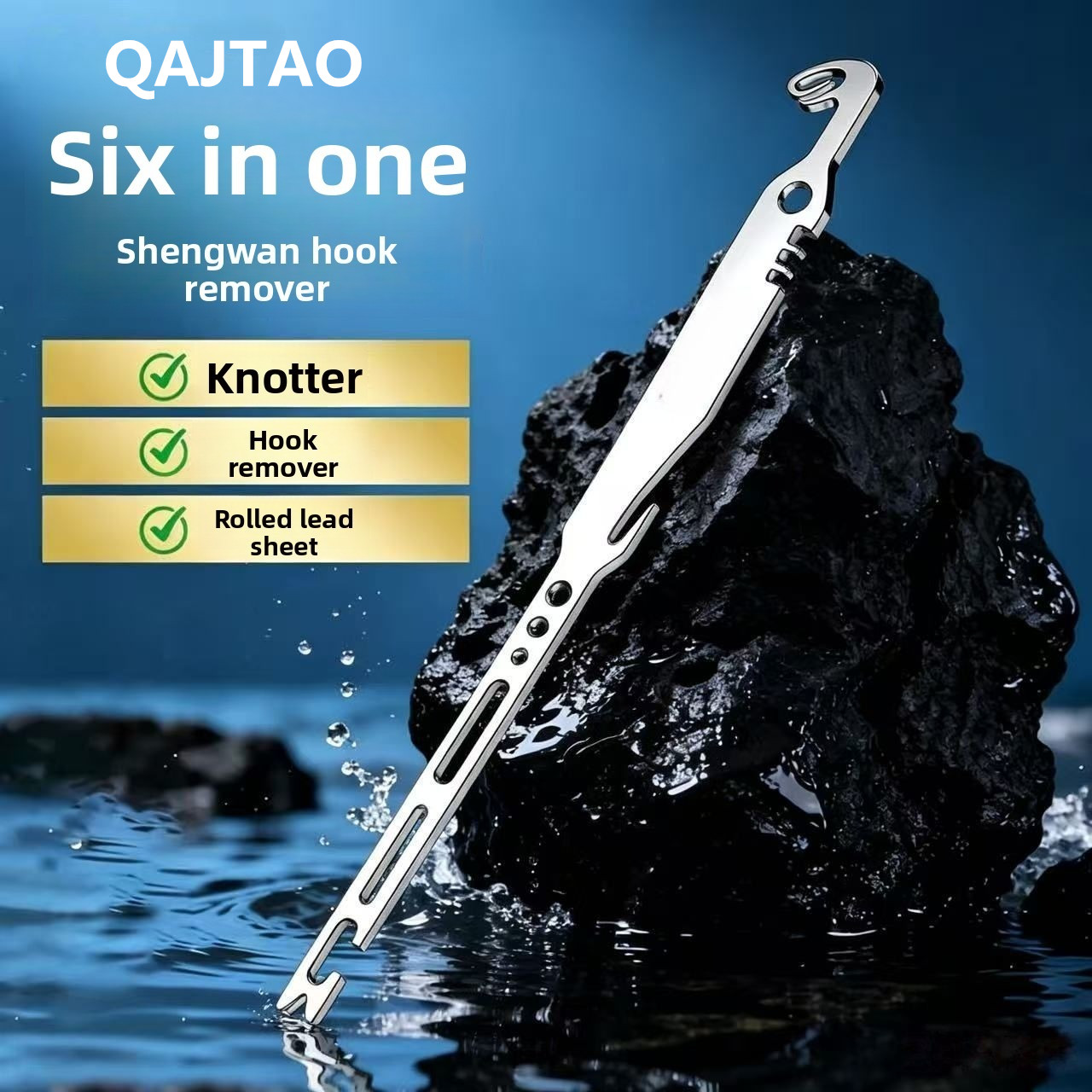 Fishing Equipment Target - QAJTAO 4-teiliges 6-in-1-Set aus Edelstahl zum