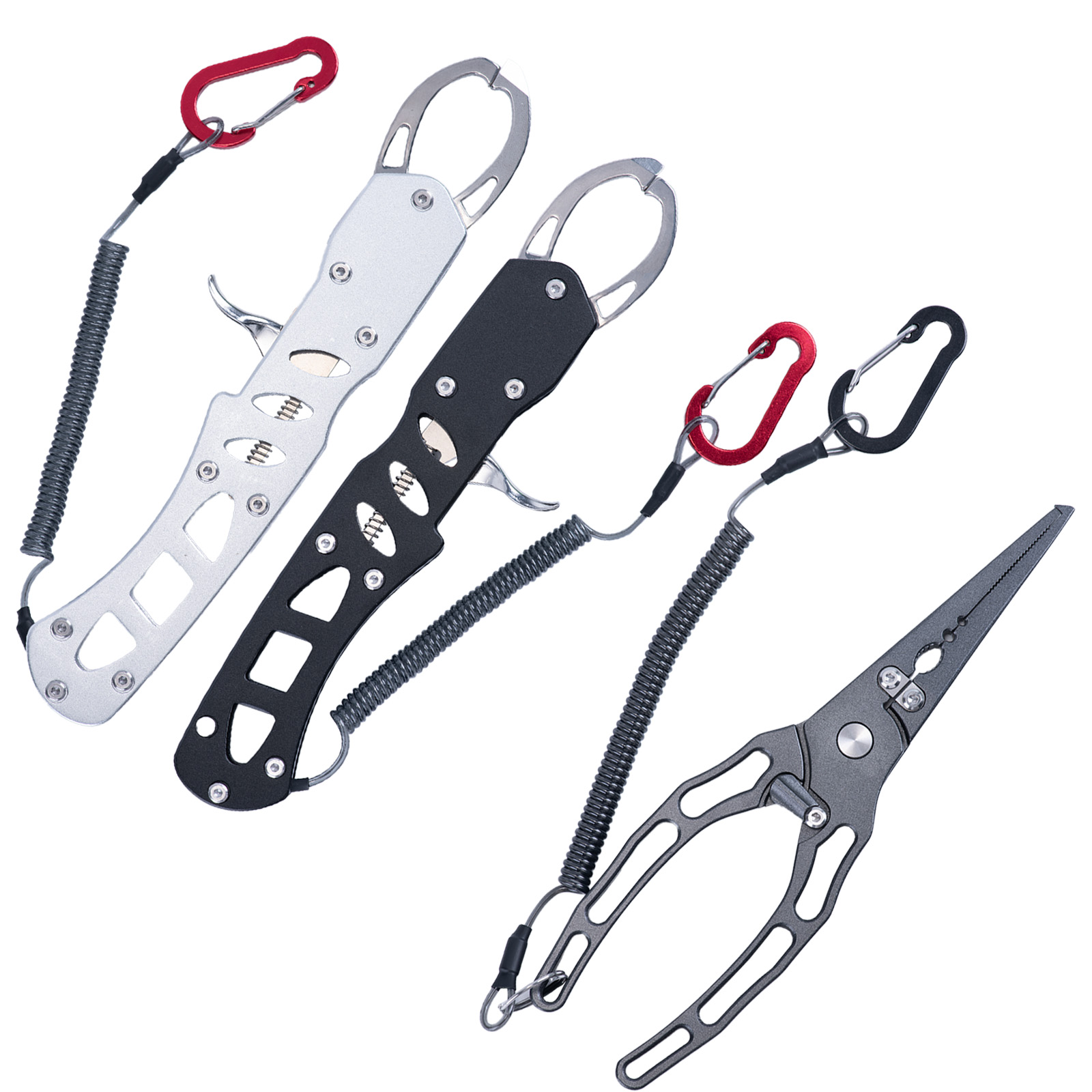 Fishing Equipment Target - Angelzangen- und Fischgreifer-Kombi-Set, Rostfreier Aluminium-Fischgreifer mit