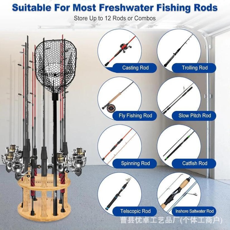 Runder Angelruten-Aufbewahrung – Fishing Equipment Rod Bewertung und Preis