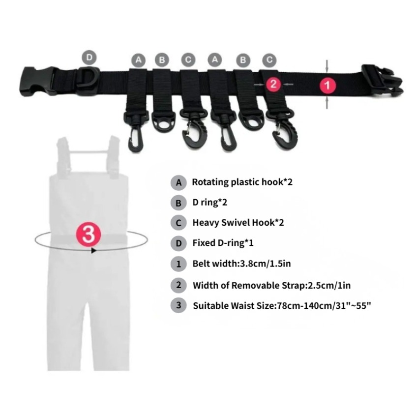 1 Stück Verstellbarer Wathüftg – Fishing Equipment And Accessories Bewertung und Preis