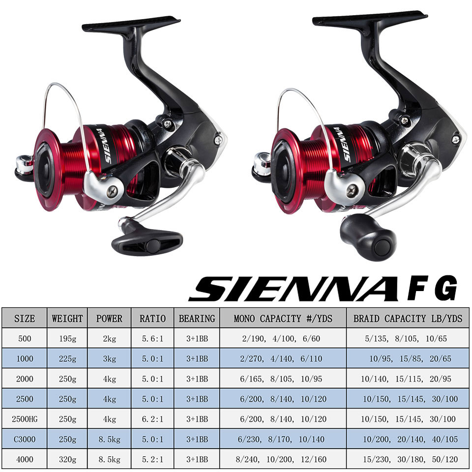 SHIMANO SIENNA Spinn-Angelroll – Fishing Equipment Daiwa Bewertung und Preis