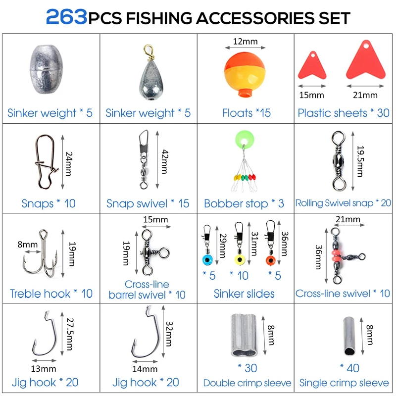 263-teiliges Outdoor-Angelzube – Fishing Equipment And Accessories Bewertung und Preis
